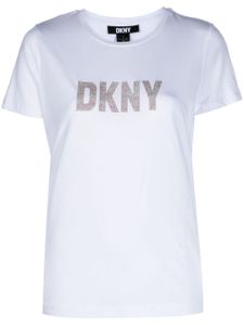 DKNY logo-print short-sleeve T-shirt - Blanc