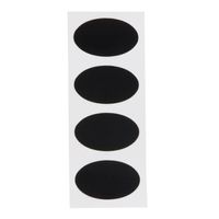 8x Krijtbordstickers ovaal 8 cm - Stickers - thumbnail