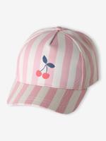 Gestreept katoenen pet voor meisjes rozen