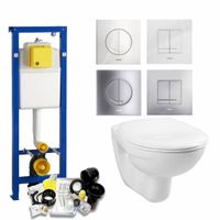 Wisa Xs Toiletset 03 Megasplash Basic Smart Met Bril En Drukplaat - Standaard Argos Wit - 8050414601