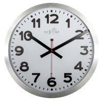 NeXtime NE-3999ARRC Wandklok Dia. 35 Cm, Aluminium, Wit, 'Station' Radio Controlled (DCF) NeXtime NE-3999ARRC Wandklok Dia. 35 Cm, Aluminium, Wit, 'Station' Radio Controlled (DCF)