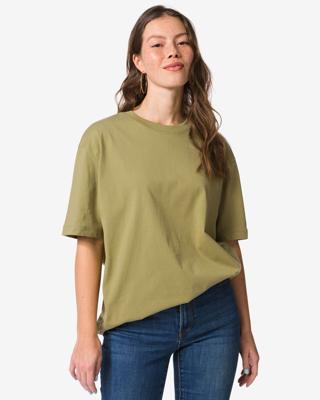 HEMA Dames T-shirt jersey essentials groen (groen)