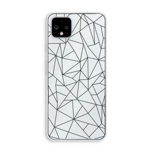 Geometrische lijnen zwart: Pixel 4 XL Transparant Hoesje