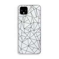Geometrische lijnen zwart: Pixel 4 XL Transparant Hoesje Geometrische lijnen zwart: Pixel 4 XL Transparant Hoesje