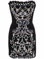 Balmain robe bustier en tweed - Noir