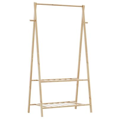 Kledingrek met schappen 96x45,5x150,5 cm bamboe