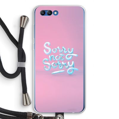 Sorry not sorry: Honor 10 Transparant Hoesje met koord