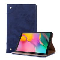 Retro boek stijl horizontale Flip lederen case voor Galaxy tab A 10 1 (2019) T510/T515 met houder & kaartsleuven & portemonnee (marineblauw)