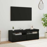 TV-kast 2 pcs Zwart Eiken 60 x 35 x 40 cm Bewerkt hout