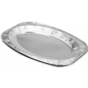 4x Aluminium serveerschalen 35 cm   -