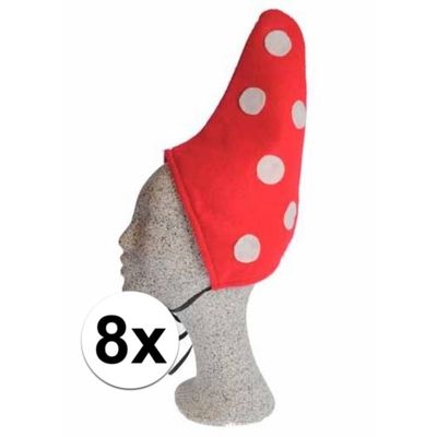Kabouter kindermuts met stippen 8 stuks