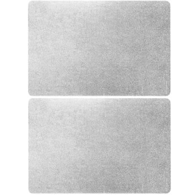 Home & Styling Luxe Tafel placemats Argenta - zilver - pvc - 43 x 28 cm