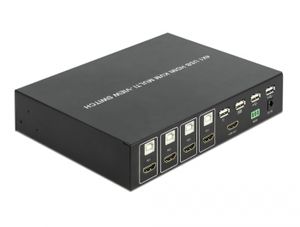 DeLOCK KVM 4-in-1 Multiview Switch 4x HDMI met USB kvm-switch