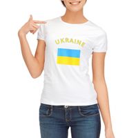 Oekraiense vlag t-shirt voor dames XL  - - thumbnail