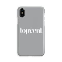 Topvent Grijs Wit: iPhone Xs Volledig Geprint Hoesje