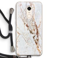 Goud marmer: Xiaomi Redmi 5 Transparant Hoesje met koord