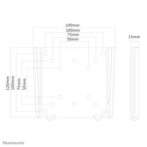 Neomounts Flatscreen wandsteun vlak FPMA-W25BLACK bevestiging