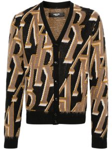 AMIRI cardigan à logo en intarsia - Noir