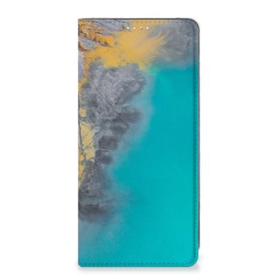 Samsung Galaxy A71 | Standcase | Marble Blue Gold Samsung Galaxy A71 | Standcase | Marble Blue Gold