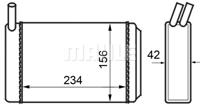Kachelradiateur, interieurverwarming MAHLE, u.a. für Audi, VW, Porsche