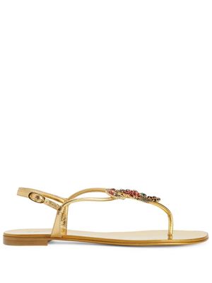 Giuseppe Zanotti sandales Tropical Beach en cuir - Or