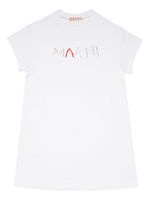 Marni Kids robe à logo brodé - Blanc