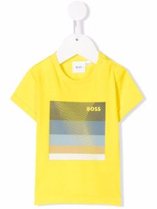 BOSS Kidswear t-shirt à logo imprimé - Jaune