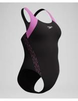 Speedo Eco H-boom Splice Racerback Badpak (zwart/neon Violet) 44 Zwart / Paars