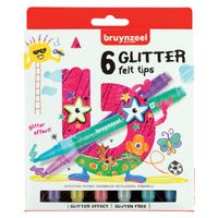 Bruynzeel Kids Glitter Viltstiften, 6st. - thumbnail