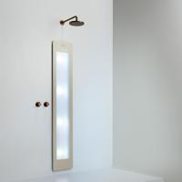 Sunshower Round Large Plus - Inbouw - Infrarood + Uv - 33 x 185 x 10 cm - Zand Wit