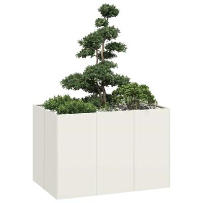 Plantenbak 120x80x80 cm staal wit