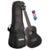 Cascha HH 2300L concert ukelele linkshandig zwart mahonie + tas