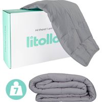 Litollo Verzwaringsdeken 7 kg - Weighted blanket 150x200 cm - Grijs Zwaartedeken eenpersoons -