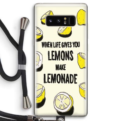 Lemonade: Samsung Galaxy Note 8 Transparant Hoesje met koord