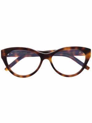 Saint Laurent Eyewear lunettes de vue à monture papillon - Marron