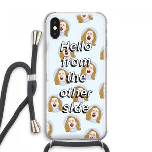 Hello: iPhone XS Max Transparant Hoesje met koord