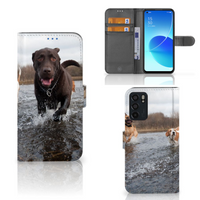 OPPO Reno6 5G Telefoonhoesje met Pasjes Honden Labrador