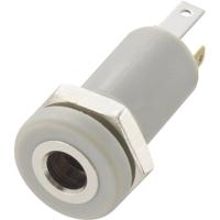 TRU COMPONENTS 718489 Jackplug 3,5 mm Bus, inbouw verticaal Aantal polen: 4 Stereo Zilver 1 stuk(s)