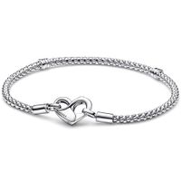 Pandora 592453C00 Armband Studded Chain Heart zilver - thumbnail