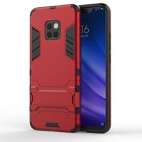 Schokbestendige PC + TPU Case voor Huawei mate 20 Pro met houder (rood)