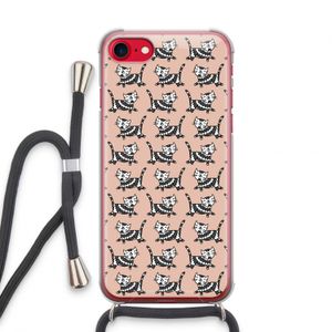 Zwarte poes: iPhone SE 2020 Transparant Hoesje met koord