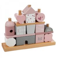 Label Label Stapelhuis roze Label Label Stapelhuis roze