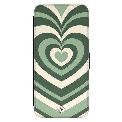 Samsung Galaxy S23 flipcase - Hart swirl groen