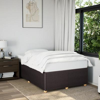 Bedframe zonder matras 120x190 cm stof donkerbruin