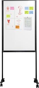 Smit Visual whiteboard, emaille, magnetisch, verrijdbaar, 75 x 120 cm