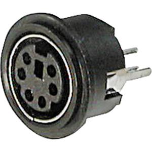 ASSMANN WSW A-DIO-TOP/06 Miniatuur-DIN-connector Bus, inbouw verticaal Aantal polen: 6 Zwart 1 stuk(s)