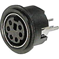 ASSMANN WSW A-DIO-TOP/06 Miniatuur-DIN-connector Bus, inbouw verticaal Aantal polen: 6 Zwart 1 stuk(s) - thumbnail