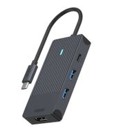 Rapoo UCM-2001 USB-C Adapter 4-in-1 USB Hub Zwart Rapoo UCM-2001 USB-C Adapter 4-in-1 USB Hub Zwart