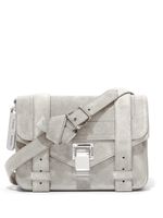 Proenza Schouler sac à bandoulière Mini PS1 en daim - Gris