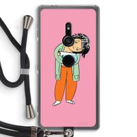 Visknuffel: Sony Xperia XZ2 Transparant Hoesje met koord